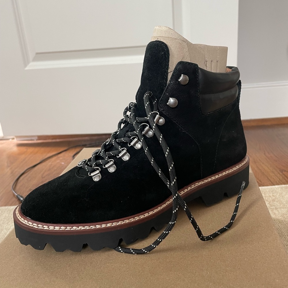 NWT Madewell Black Suede Hiking Boots